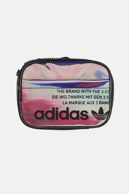Brend logotipi tushirilgan erkaklar festivali sumkasi, 18l x 13v X 3w sm, qora kombinatsiyalangan