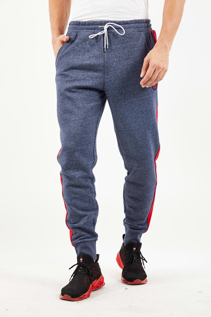 Heather Jogger erkaklar yugurish shimlari oddiy kesilgan, to'q ko'k Heather