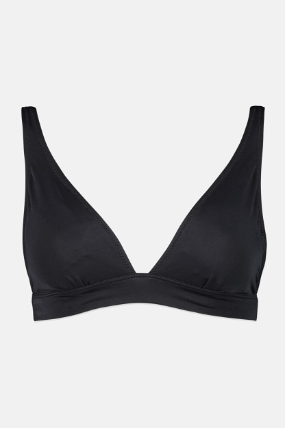 Engil astarli ayollar monoxromatik yuqori bikini, qora