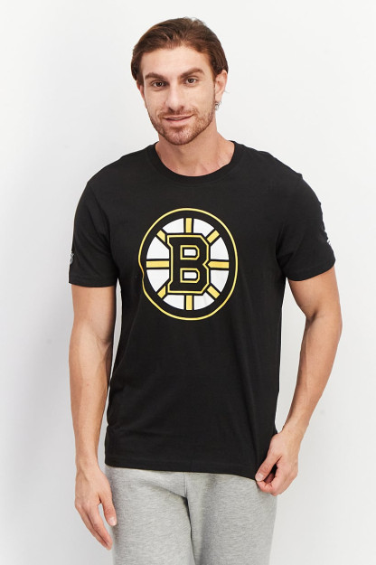 Мужская спортивная одежда, облегающая футболка Bruins Crest, черная