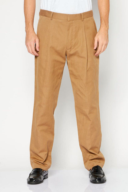 Мужские однотонные брюки Slim Fit, коричневые
