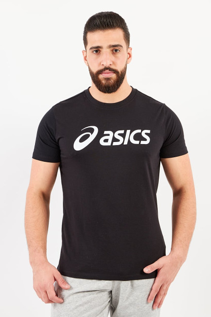 Erkaklar sport kiyimlari, katta logotipli o'quv futbolkasi, qora / oq