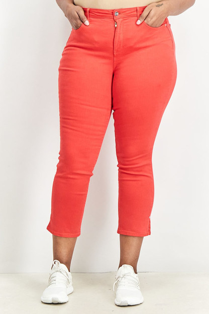 Женские приталенные джинсы Sheri Denim, красные