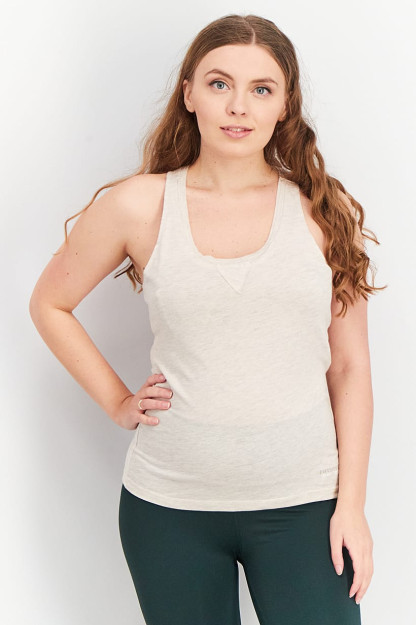 Женская спортивная одежда Fit Heather Training Tank Top, комбинированный цвет Бежевый/серый