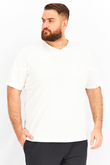Мужская тренировочная футболка Slim Fit с короткими рукавами, белая