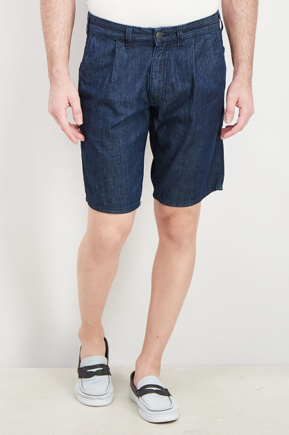 Slim Fit erkaklar uchun tekis rangli jinsi shimlar to'q ko'k rangda