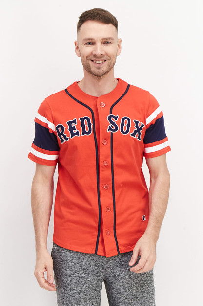 Erkaklar uchun qisqa yengli sport kiyimlari, Red Sox beysbol formasi, qizil kombinatsiya