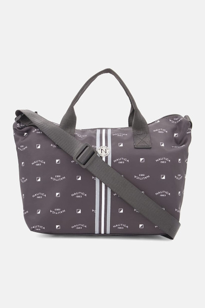 Brend logotipi tushirilgan ayollar uchun elkama-sumka, 24v x 39L x 12W sm, qora kombinatsiyalangan
