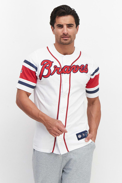 Erkaklar sport kiyimlari, Fit Atlanta Braves beysbol formasi, oq / qizil