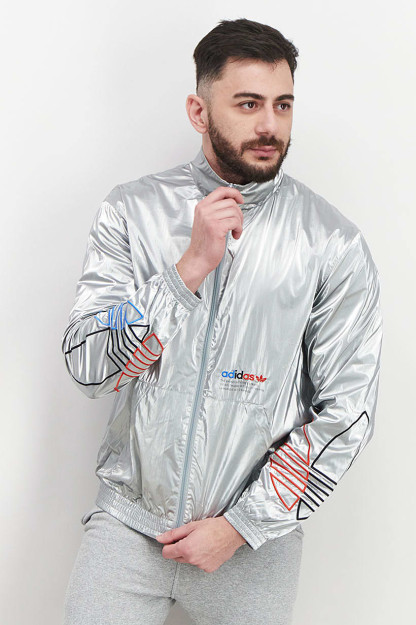 Мужская спортивная одежда Fit Tricolor Training Track Jacket, серебристый