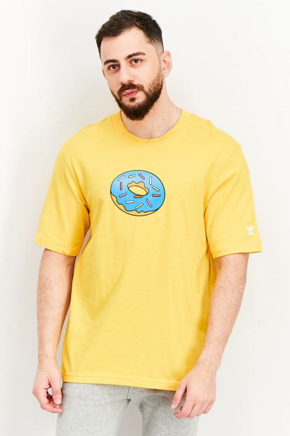 Мужская спортивная одежда с короткими рукавами The Simpsons Donut Tee, желтая