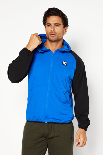 Fit Training Jacket erkaklar sport ko'ylagi, ko'k / qora