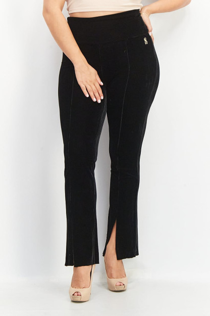 Женские брюки с логотипом бренда Heather Bootcut, черные