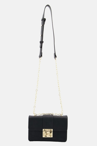 Brend logotipi bilan ayollar uchun Crass body Bag, 21 l x 14 H X 8 W sm, qora