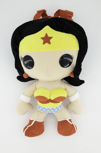 Girls Wonder Women peluş ryukzak, qizil va sariq