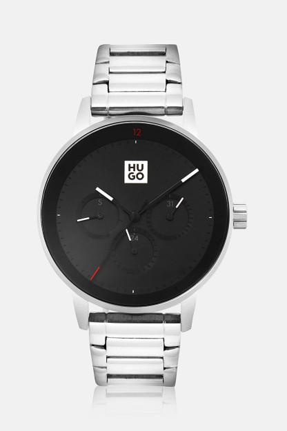 Erkaklar soati 1530266 zanglamaydigan po'latdan, 42 mm, kumush