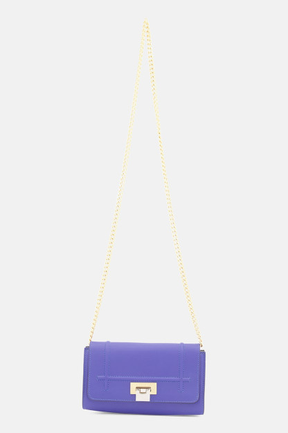 Ayollar uchun mini elkama-sumka, 13v x 21l x 4w sm, ko'k