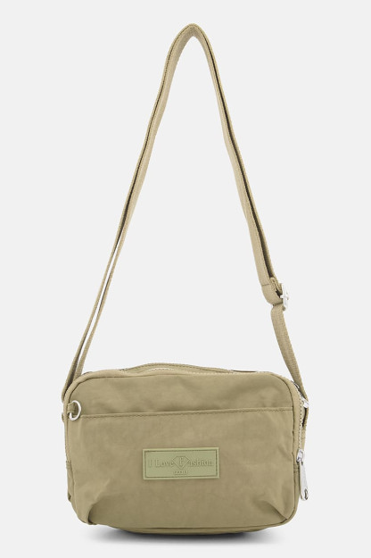Brend logotipi tushirilgan ayollar uchun elkama-sumka, 15v X 21l x 10W sm, zaytun yashil