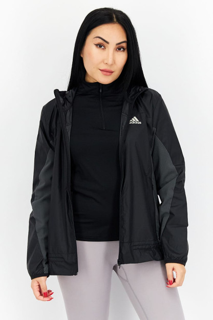 Fit Training Windreaker ayollar sport ko'ylagi, qora