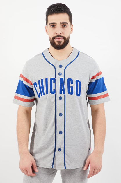 Мужская спортивная одежда для бейсбольных фанатов Chicago Cubs, серая комбинированная майка