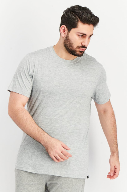 Мужская тренировочная футболка Slim Fit с коротким рукавом, Серый Вереск