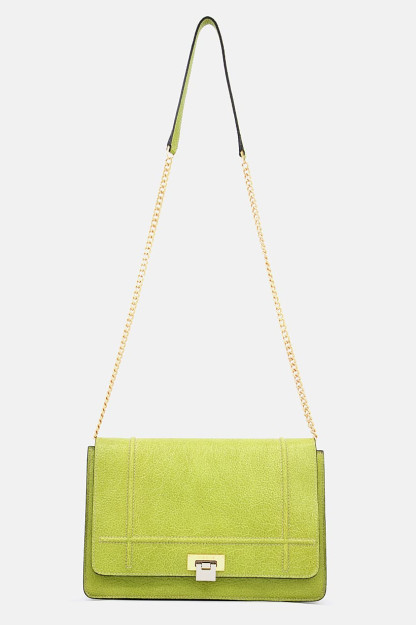 Brend logotipi bilan ayollar uchun Crass body Bag, 30 l x 20 H X 8 W sm, ohak yashil