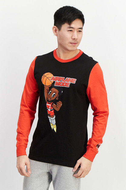 Мужская спортивная одежда, облегающая футболка Derrick Jones, черный/красный