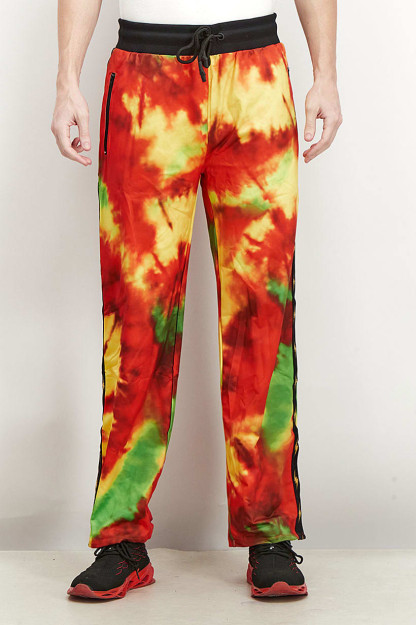 Мужские спортивные брюки Vibras Tie Dye обычного покроя, Красный комбинированный