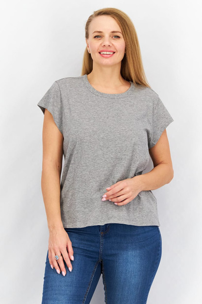 Женская футболка Heather с круглым вырезом и коротким рукавом Heather, серая