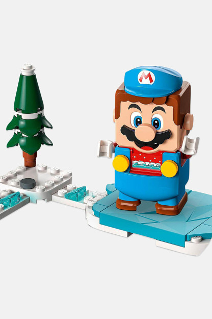Muzli Mario kostyumi va muzlatilgan dunyoni kengaytirish to'plami, oq / yashil