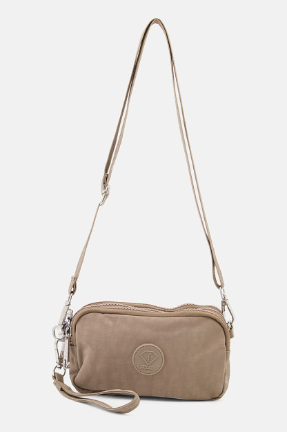 Brend logotipi tushirilgan ayollar uchun mini elkama-sumka, 11v X 19l x 7w sm, to'q kulrang