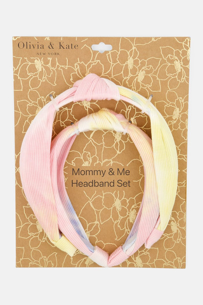 Повязка на голову Mommy and Me Tie Dye, розово-голубая