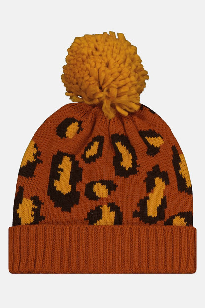 Qizlar uchun bolalar trikotaj Beanie Beanie jigarrang