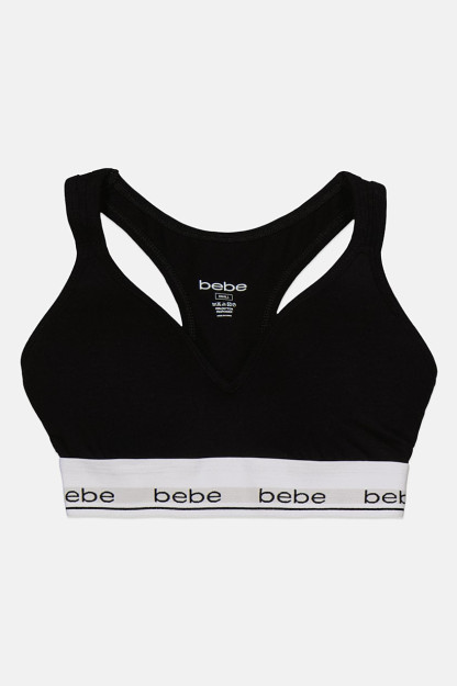 Racer Back astarli ayollar uchun bralette, qora