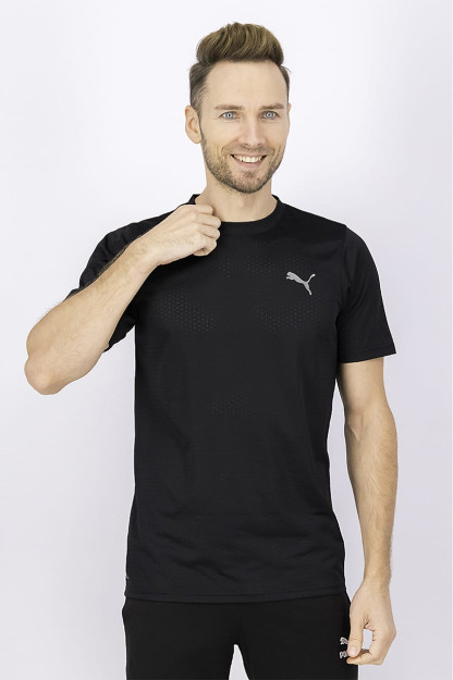 Fit Train Fav Blaster erkaklar sport futbolkasi, qora