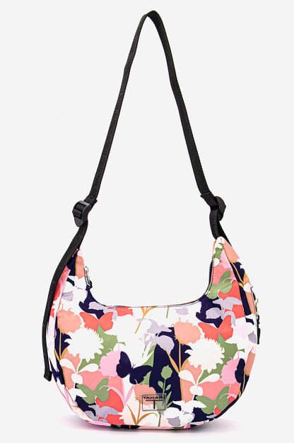 Ayollar uchun gulli kapalak elkama-sumkasi, 12 L x 8 H x 4 W sm, pushti va to'q ko'k