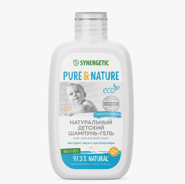 Tabiiy hipoalerjenik chaqaloqlarni cho'milish jeli 0 + SYNERGETIC 250ml