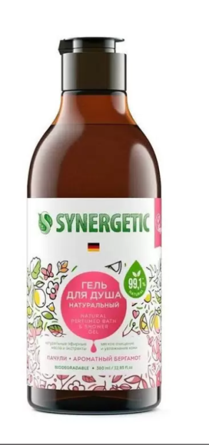 SYNERGETIC tabiiy biologik parchalanadigan qo'l va tana sovuni "gullaydigan anjir va Lotus" 0,38 l