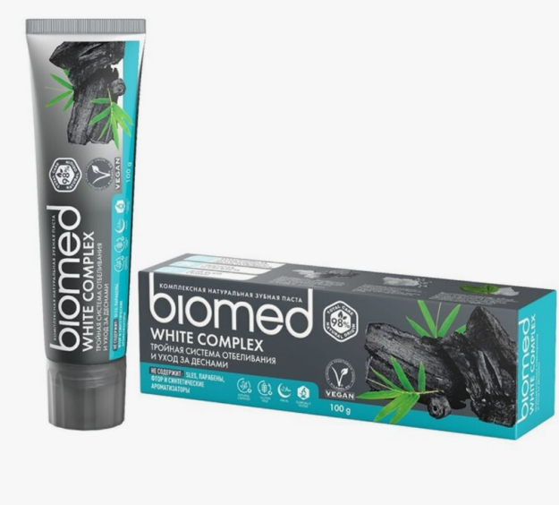 Комплексная зубная паста BIOMED WHITE COMPLEX/ВАЙТ КОМЛЕКС 100гр