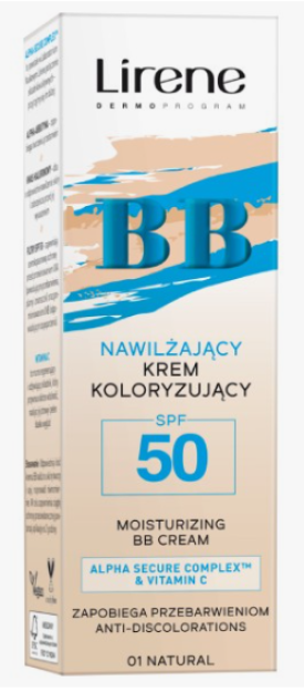 КРЕМ ТОНАЛЬНЫЙ ДЛЯ ЛИЦА LIRENE BB ОТБЕЛИВАЮЩИЙ SPF50 №02 NUDE 30МЛ