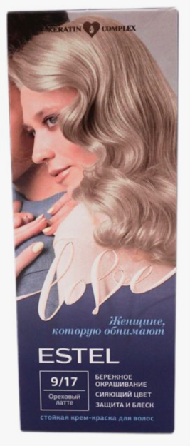 ESTEL LOVE permanent hair color cream, 7/7 Tiramisu, 115 ml / Стойкая крем-краска для волос ESTEL LOVE тон 7/7 Тирамису (115мл)