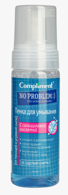 Compliment No Problem salitsil kislotasi bilan yuvish uchun ko'pik, 160 ml
