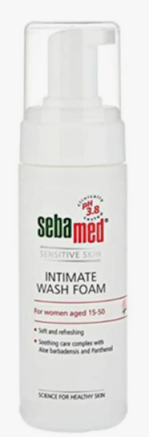 15-50 yoshdagi ayollar uchun Sebamed SENSITIVE SKIN intimate wash foam (150 ml W.p) 15 yoshdan 50 yoshgacha bo'lgan ayollar uchun intim gigiena ko'pik (150 ml)