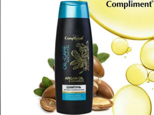 Compliment ARGAN OIL & CERAMIDES quruq va zaiflashgan sochlar uchun shampun, 400ml