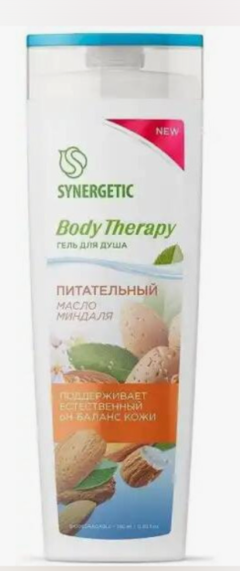 SYNERGETIC body Therapy bodom yog'i dush jeli, 380ml