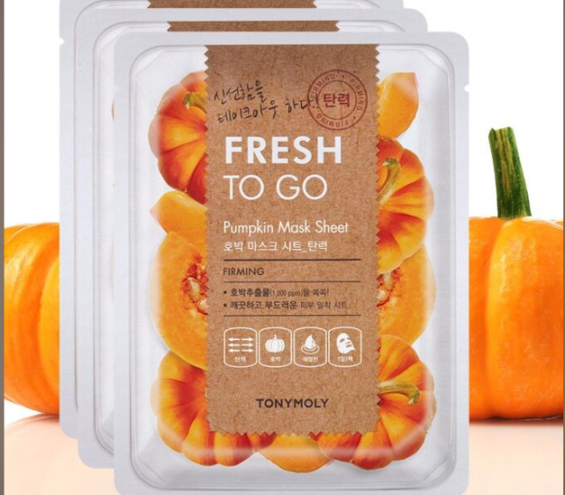 Qovoq ekstrakti bilan yuz niqobi./FRESH TO GO PUMPKIN MASK SHEET 22gr