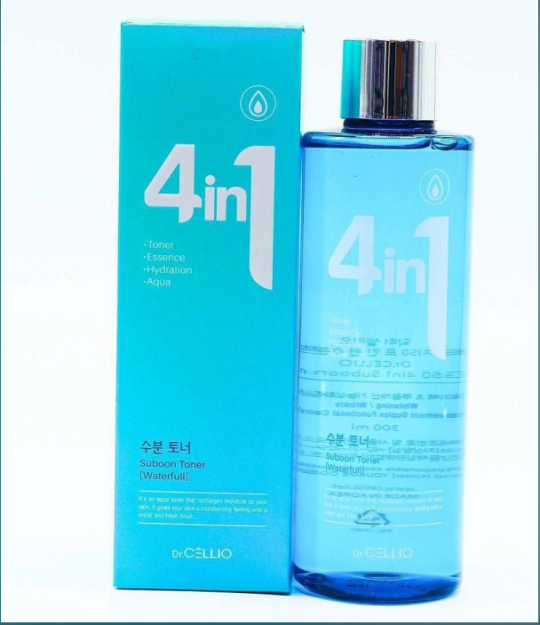 ТОНЕР ДЛЯ ЛИЦА 4 IN 1 TONER 300ML (DR.CELLIO) AQUA