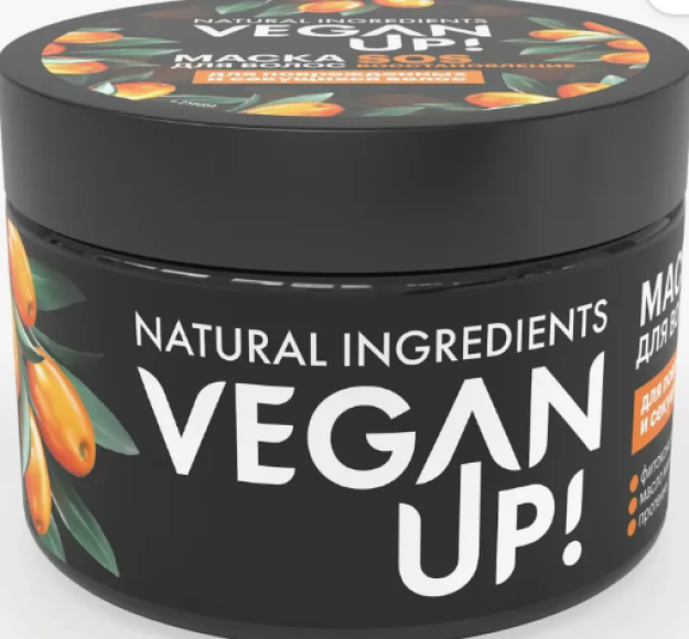 VEGANUP! SOS sochlari uchun reanimatsiya niqobi-300 ml tiklash