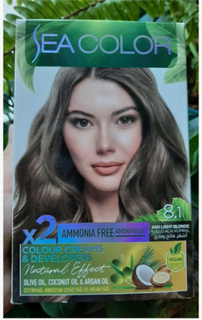 LILA COSMETICS Sea COLOR Ammonia free 7.1 ash blonde soch bo'yog'i-Ash Blonde
