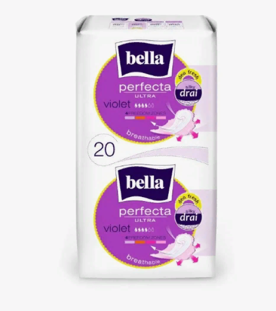 J/vpit qistirmalari.ko'p so'zli.tuzatish bilan.yopishtiruvchi moddalar.Bella Perfecta ULTRA VIOLET DEO fresh qatlami, 20 dona.